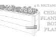4 ft. rectangular cedar planter box plans, PDF download,