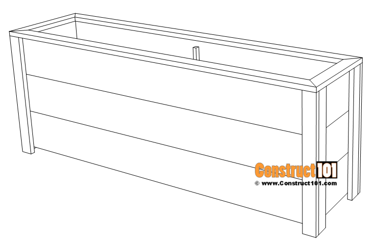 4 ft rectangular cedar planter box plans
