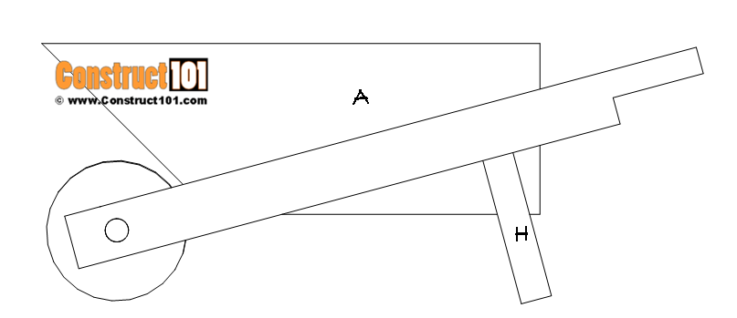 Cedar wheelbarrow planter plans part H, legs. 