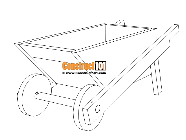 Cedar wheelbarrow planter plans, sand, and stain. 